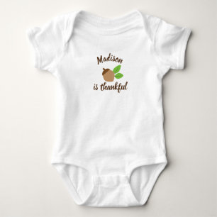 Minimalist Baby Erstes Erntedankfest Ist Dankbar Strampler