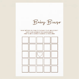 Minimalist Baby Gift Bingo Game Flyer