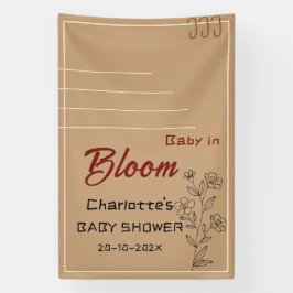 Minimalist Baby In Bloom Wildflower Baby Shower Banner