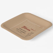 Minimalist Baby In Bloom Wildflower Baby Shower Pappteller (Gewinkelt)