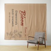 Minimalist Baby In Bloom Wildflower Baby Shower Wandteppich (Beispiel (Horizontal))