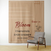 Minimalist Baby In Bloom Wildflower Baby Shower Wandteppich (Beispiel)