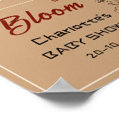 Minimalist Baby In Bloom Wildflower Baby Welcome Poster (Ecke)