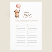 Minimalist Baby Name ABC Game Flyer