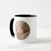 Minimalist Baby Photo with Text | Custom Gift Tasse (Vorderseite Links)