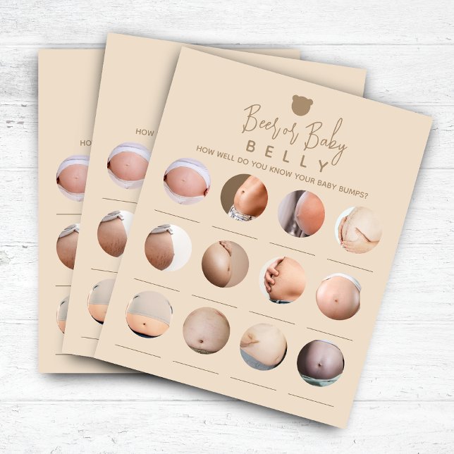 Minimalist Baby Shower Beer oder Baby Bly Game (Von Creator hochgeladen)