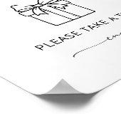 Minimalist Babys sind süße Gefallen Party Schild (Ecke)