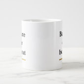 Minimalist Balance over Burnout Motivational Jumbo-Tasse (Vorderseite)