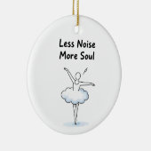 Minimalist Ballet Dancer Soul Quote Art Keramik Ornament (Rechts)