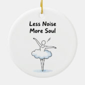 Minimalist Ballet Dancer Soul Quote Art Keramik Ornament (Hinten)