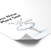 Minimalist Ballet Dancer Soul Quote Art Poster (Ecke)