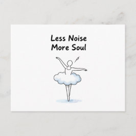 Minimalist Ballet Dancer Soul Quote Art Postkarte