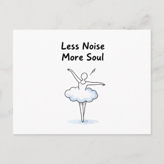 Minimalist Ballet Dancer Soul Quote Art Postkarte (Vorderseite)