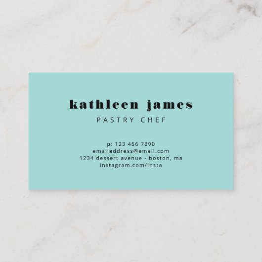 Minimalist Balloon Whisk Chef Visitenkarte (Rückseite)