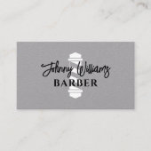 Minimalist barber pole barbershop visitenkarte (Vorderseite)