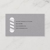 Minimalist barber pole barbershop visitenkarte (Rückseite)