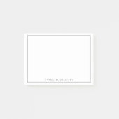 Minimalist Basic Personalize Black Stationery Post-it Klebezettel (Vorderseite)
