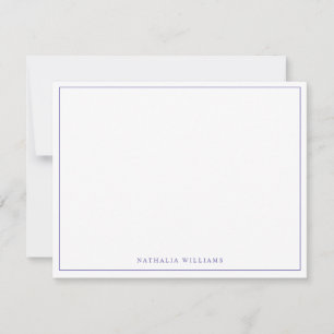 Minimalist Basic Script Monogram Mitteilungskarte