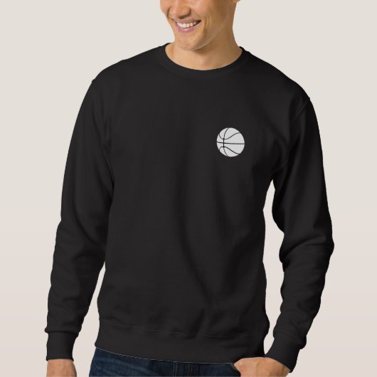 Minimalist Basketball Line Art on Unisex Crewneck  Sweatshirt (Vorderseite)