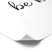 Minimalist “Be Kind” Heart Art Print – Hand-Drawn Poster (Ecke)