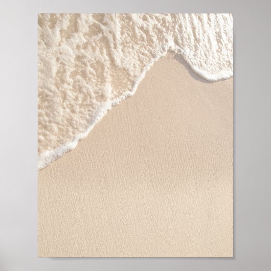 Minimalist Beach Wave Ocean Sand Poster (Vorne)