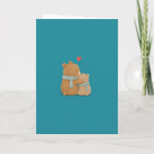 Minimalist Bear Hug Vatertag Karte (Rückseite)