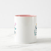 Minimalist Beauty Charming Hello March Soft Pink Zweifarbige Tasse (Mittel)