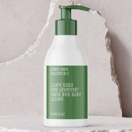 minimalist beauty products label - green and white rechteckiger aufkleber