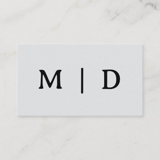 Minimalist  begleitkarte (Rückseite)