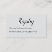 Minimalist  begleitkarte (Vorderseite)