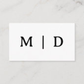 Minimalist begleitkarte (Rückseite)