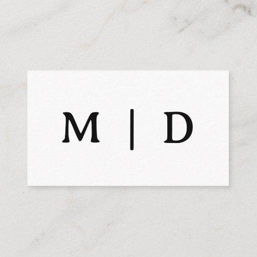 Minimalist Begleitkarte (Rückseite)