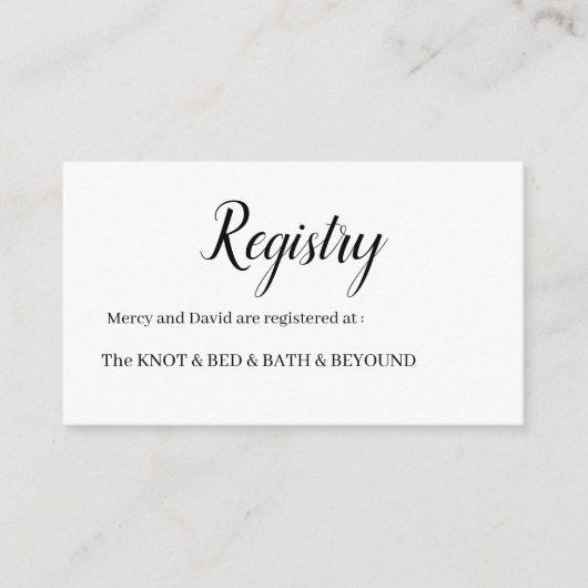 Minimalist begleitkarte (Vorderseite)