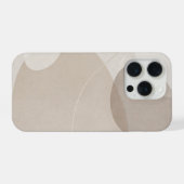 Minimalist Beige Abstrakt iPhone Hülle (Rückseite (Horizontal))