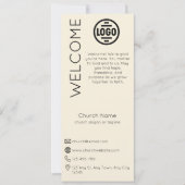 Minimalist Beige Church Connection Card Einladung (Vorderseite)