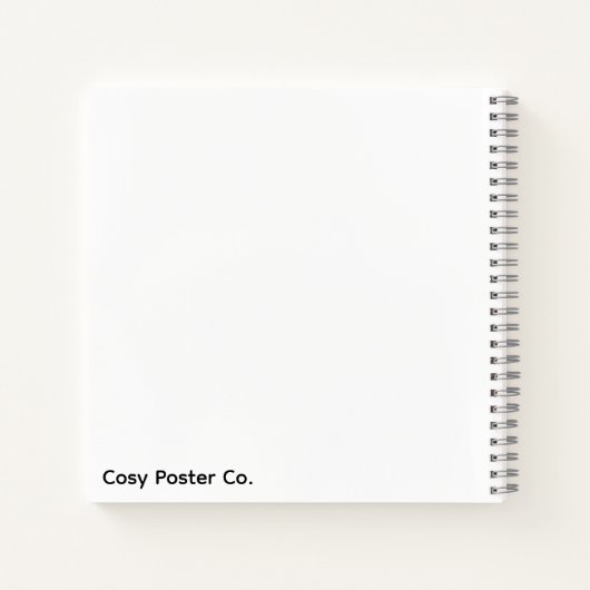 Minimalist Beige Circle Notebook Notizblock (Rückseite)