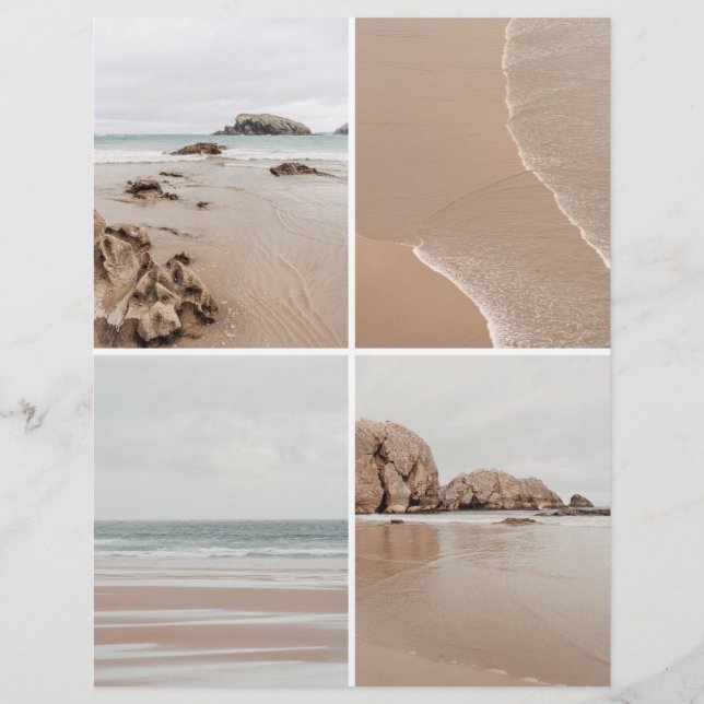 Minimalist Beige Coastal Scrapbook Cutout paper (Vorderseite)