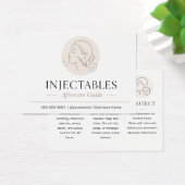 Minimalist Beige-Injektions-Nachbehandlungsleitfad (Schreibtisch)