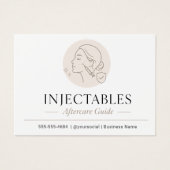 Minimalist Beige-Injektions-Nachbehandlungsleitfad (Vorderseite)