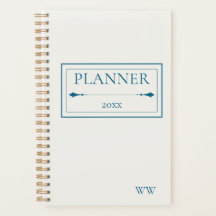 Minimalist Beige & Navy Blau Personalisiertes Mono