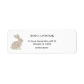Minimalist Beige Typography Rabbit Easter (Vorne)