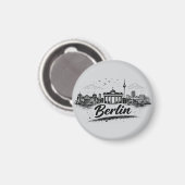 Minimalist Berlin Germany Cityscape Art Magnet (Vorderseite/Rückseite)