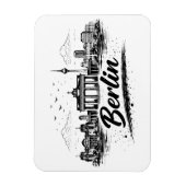 Minimalist Berlin Germany Cityscape Art Magnet (Vertikal)