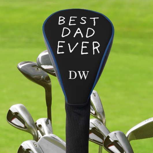 Minimalist Best Dad Ever Monogramm Golf Headcover