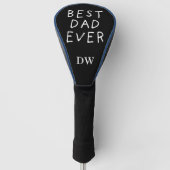 Minimalist Best Dad Ever Monogramm Golf Headcover (Vorderseite)