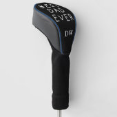 Minimalist Best Dad Ever Monogramm Golf Headcover (angewinkelt)