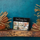 Minimalist Best Daddy Ever Custom 6 Photo Collage Fotoplatte (Seite)