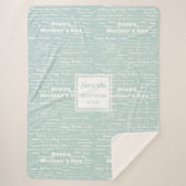 Minimalist Best Gift for Mother Hand Drawn Blanket Sherpadecke (Vorderseite)