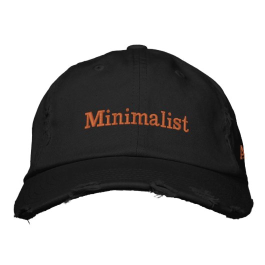 Minimalist Bestickte Baseballkappe (Vorderseite)