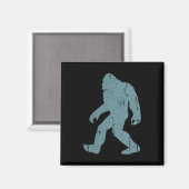 Minimalist Bigfoot Cket Logo Sasquatch Cryptid Coo Magnet (Vorderseite/Rückseite)